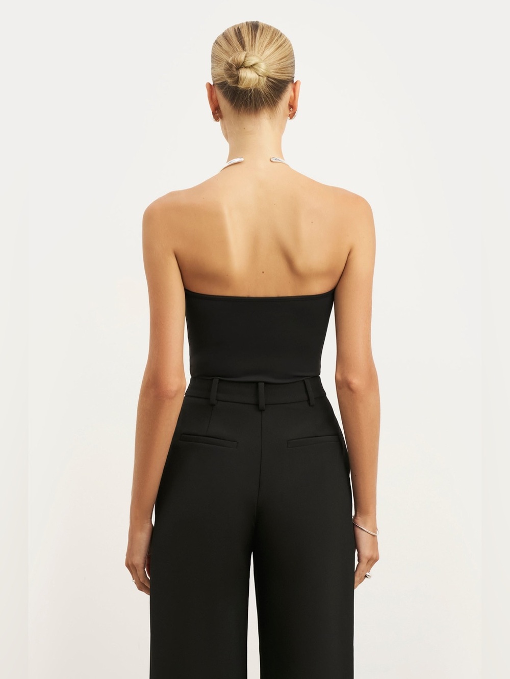 boa. Because Of Alice Effortless Pleated Wide Leg Trousers Black Small - Picture 3 of 11